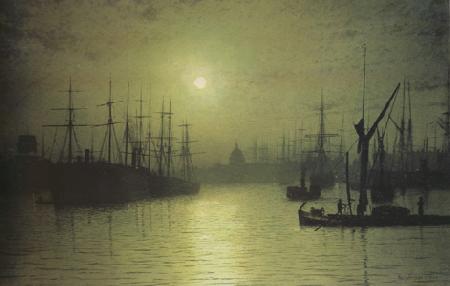 Atkinson Grimshaw rNightfall down the Thames (nn03) Germany oil painting art